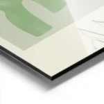 affiche abstraite avec formes vertes et texte giovane anima typographie stylisee aluminium.webp