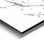 affiche abstraite avec un soleil dore et des branches darbuste noires typographi aluminium.webp