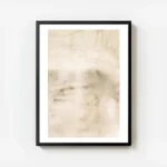 affiche abstraite beige avec motif texture peinte a la main avec cadre.webp