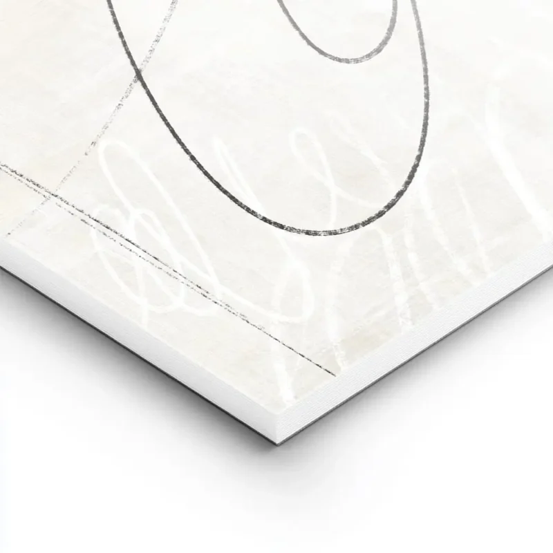 affiche abstraite beige avec un texte artistique noir et blanc en typographie cu lightpanel.webp
