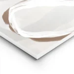 affiche abstraite beige et bleue presentant des formes organiques et des lignes lightpanel.webp