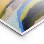 affiche abstraite de leigh viner avec des formes organiques et des touches de co lightpanel.webp