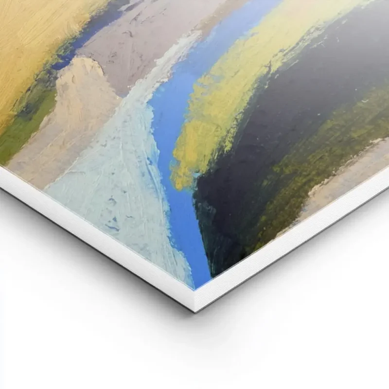 affiche abstraite de leigh viner avec des formes organiques et des touches de co lightpanel.webp