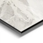 affiche abstraite de vagues et de lignes organiques beiges blanches et grises su aluminium.webp