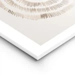 affiche abstraite deco avec deux formes circulaires superposees de couleur marro lightpanel.webp