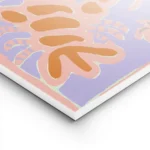 affiche abstraite dun homard orange avec des fruits et du typographie sur fond l lightpanel.webp