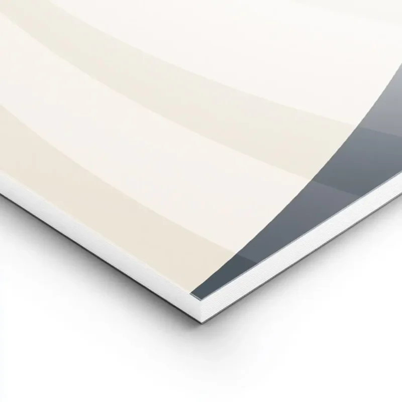 affiche abstraite dun voilier orange et bleu marine sur locean avec des lignes d lightpanel.webp