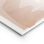 affiche abstraite dune fleur rose aux petales textures et formes organiques sur lightpanel.webp
