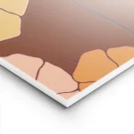 affiche abstraite dune personne aux tons verts et marrons entouree de toile de f lightpanel.webp