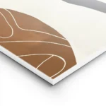 affiche abstraite formes organiques noir beige et marron inspiration feminine lightpanel.webp