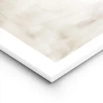 affiche abstraite minimaliste aux tons beiges et bruns avec des lignes de crayon lightpanel.webp