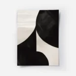 affiche abstraite minimaliste avec des formes graphiques organiques en noir et b.webp