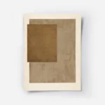 affiche abstraite minimaliste avec deux rectangles superposes un en texture cuir.webp