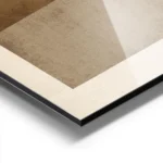 affiche abstraite minimaliste avec deux rectangles superposes un en texture cuir aluminium.webp