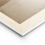 affiche abstraite minimaliste avec deux rectangles superposes un en texture cuir lightpanel.webp