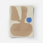 affiche abstraite minimaliste expressive aux formes organiques beige et boule bl.webp