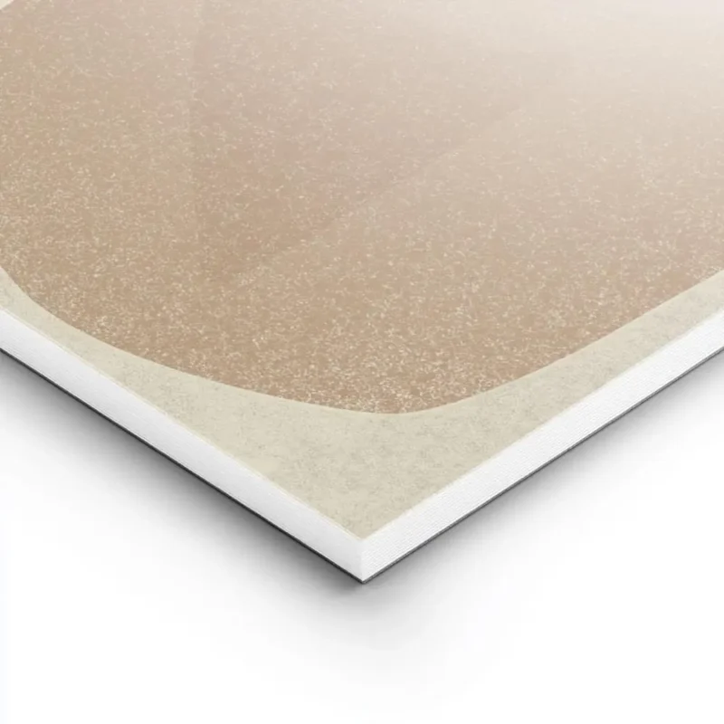affiche abstraite minimaliste expressive aux formes organiques beige et boule bl lightpanel.webp