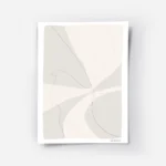 affiche abstraite moderne en tons beiges et gris avec des formes organiques et d.webp