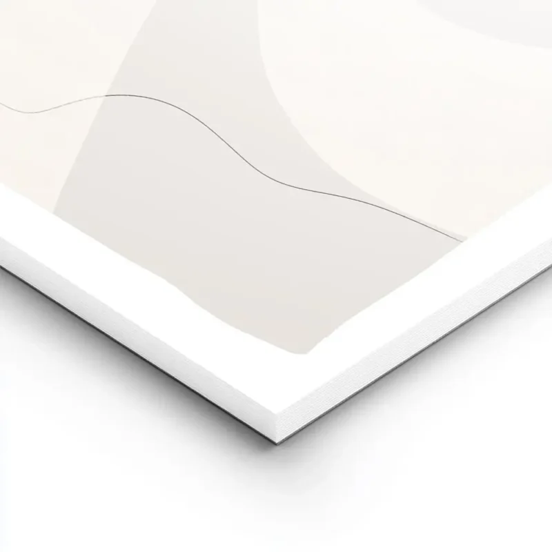 affiche abstraite moderne en tons beiges et gris avec des formes organiques et d lightpanel.webp