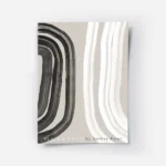 affiche abstraite noir et blanc avec des formes epaisses et organiques sur un fo.webp
