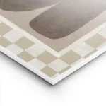 affiche abstraite peinte a la main avec formes organiques marron sur fond beige lightpanel.webp