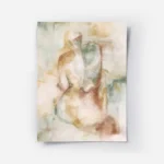 affiche abstraite representant une silhouette feminine aux teintes naturelles de.webp