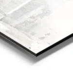 affiche abstraite texture acrylique blanc et beige clair avec des lignes fines e aluminium.webp