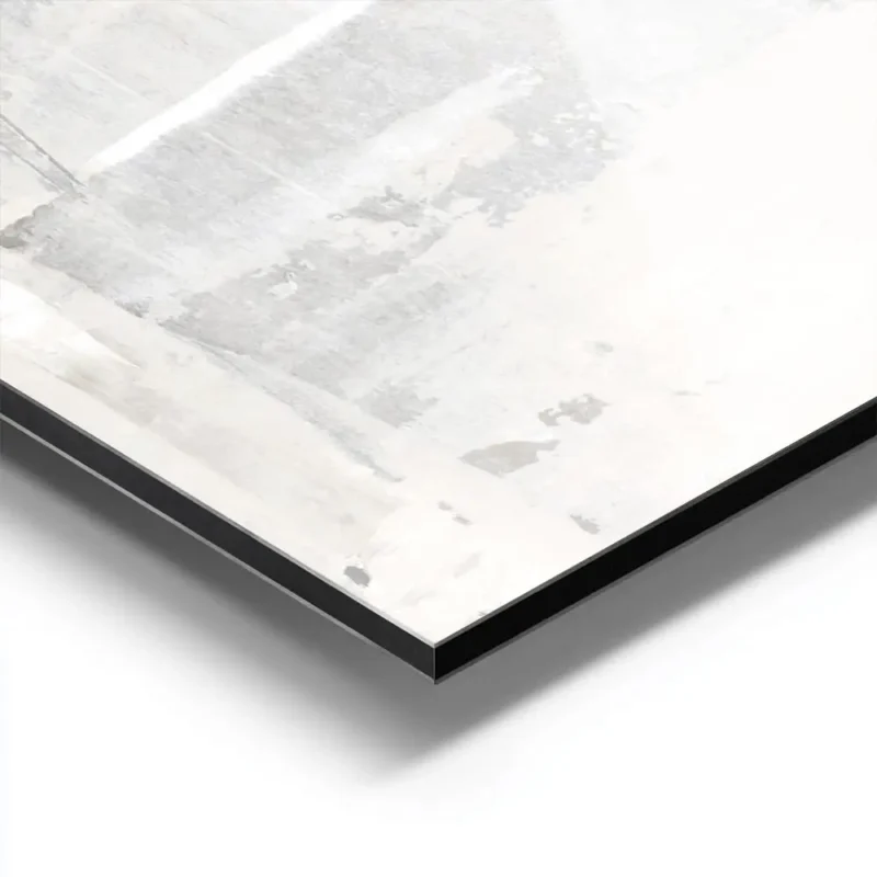 affiche abstraite texture acrylique blanc et beige clair avec des lignes fines e aluminium.webp