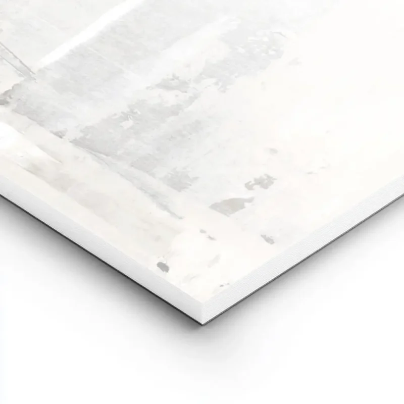 affiche abstraite texture acrylique blanc et beige clair avec des lignes fines e lightpanel.webp