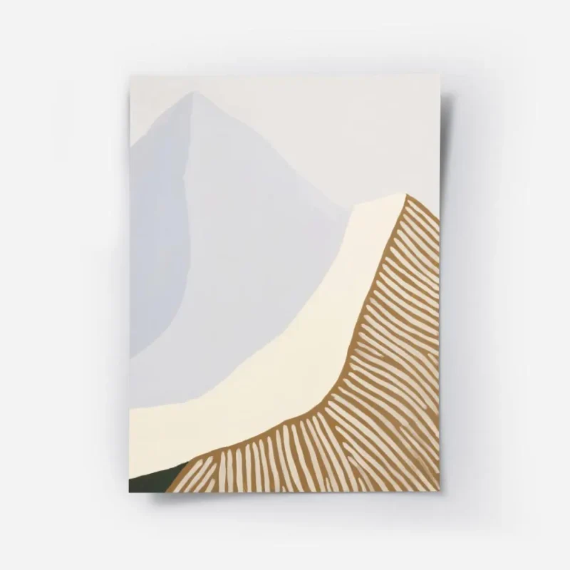 affiche abstraite tons beige vert et marron avec formes ondulees et typographie.webp