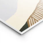 affiche abstraite tons beige vert et marron avec formes ondulees et typographie lightpanel.webp