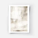 affiche abstraite tons terreux avec des traits fins de graphite aspect texture.webp
