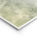 affiche abstraite vert olive et vert fonce avec des formes organiques et des lig lightpanel.webp