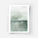 affiche abstraite verte avec degrade de couleurs et texture brossee evoquant un .webp
