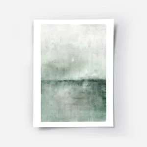 affiche abstraite verte avec degrade de couleurs et texture brossee evoquant un .webp