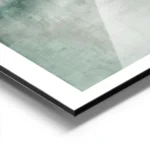 affiche abstraite verte avec degrade de couleurs et texture brossee evoquant un aluminium.webp