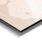 affiche adele naidoo illustration de fleur monochrome aux traits fins sur fond b aluminium.webp
