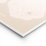 affiche adele naidoo illustration de fleur monochrome aux traits fins sur fond b lightpanel.webp