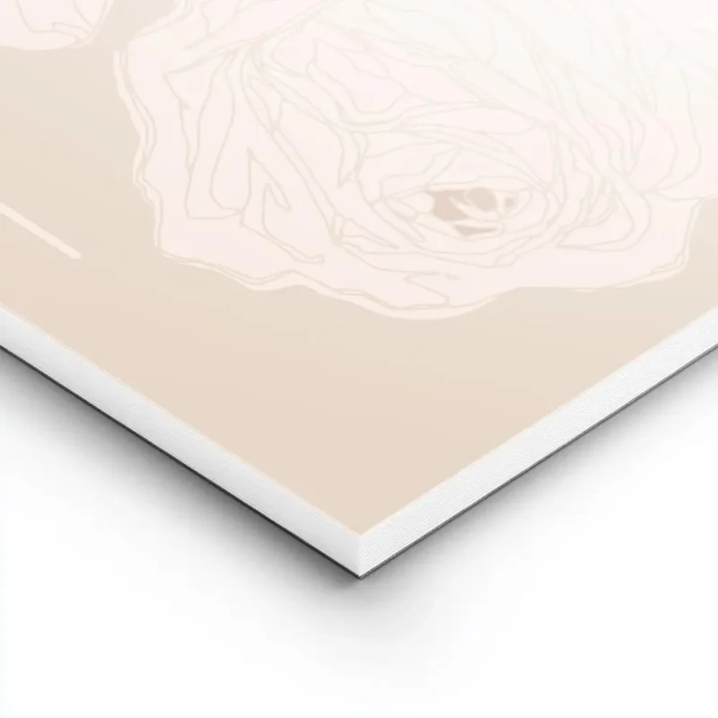 affiche adele naidoo illustration de fleur monochrome aux traits fins sur fond b lightpanel.webp