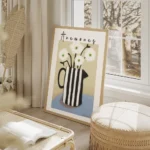 affiche anemones salon beige.webp