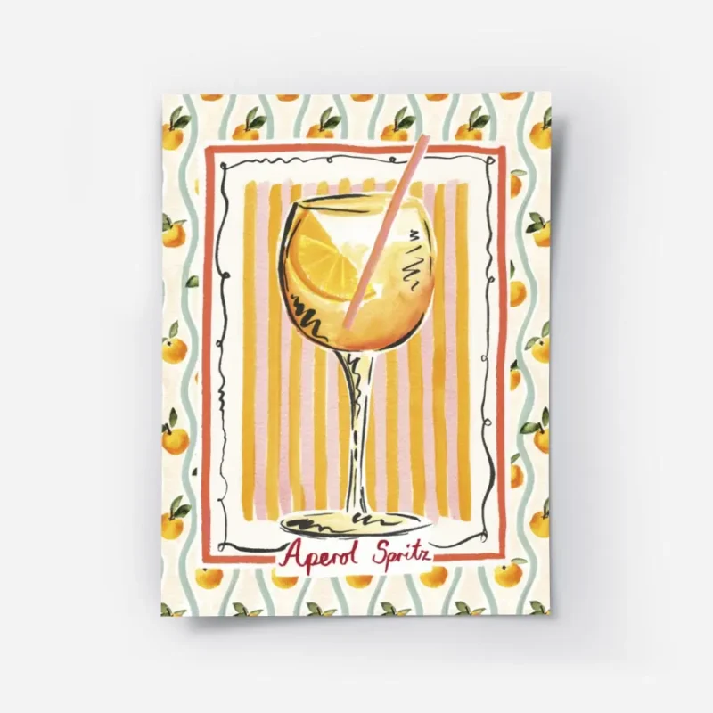 affiche aperol spritz motif abstrait et ludique a la peinture a la main.webp