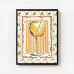 affiche aperol spritz motif abstrait et ludique a la peinture a la main avec cadre.webp