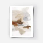 affiche aquarelle abstraite aux tons brules marron et gris avec des couleurs qui.webp