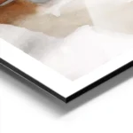 affiche aquarelle abstraite aux tons brules marron et gris avec des couleurs qui aluminium.webp