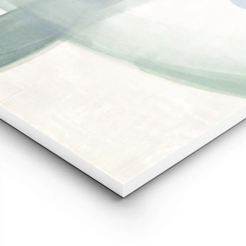 affiche aquarelle abstraite formes fluides et courbes turquoise sur fond clair a lightpanel.webp