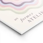 affiche art abstrait colore formes ondulees pastel sur fond clair avec texte lightpanel.webp