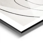 affiche artful lines no6 beige et blanc avec des formes abstraites et des lignes aluminium.webp