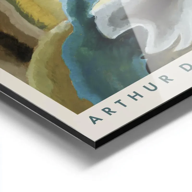 affiche arthur dove barnyard fantasy abstraite tons terreux bleu et noir avec ty aluminium.webp