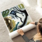affiche arthur dove barnyard fantasy abstraite tons terreux bleu et noir avec ty au sol.webp