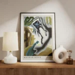 affiche arthur dove barnyard fantasy abstraite tons terreux bleu et noir avec ty meuble.webp